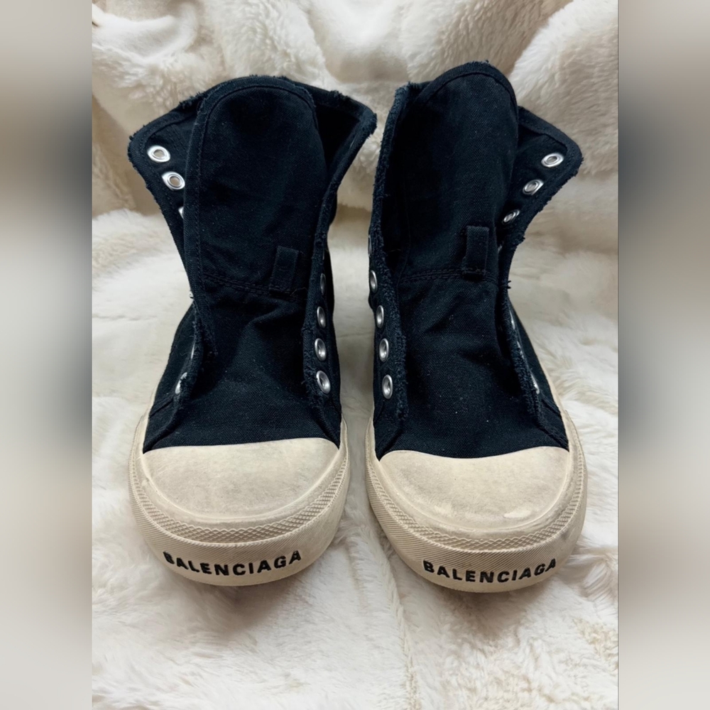 ÑBalenciaga Black Canvas HighTop Sneakers with White Soles No box, and the laces - Picture 7 of 10